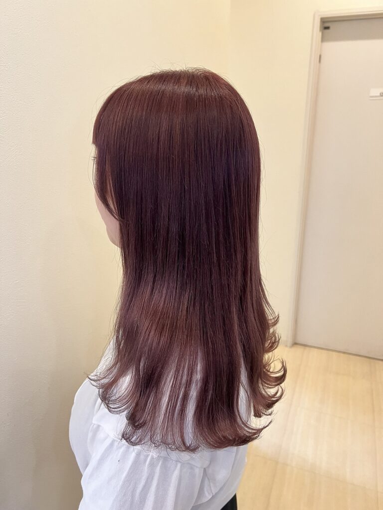 ブリーチオンカラー×カシスレッド
