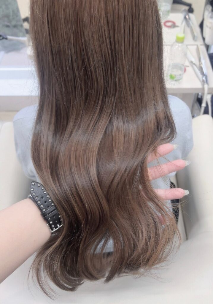 ブリーチなし透け感カラー