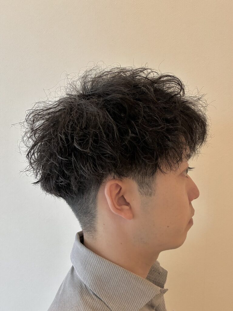 メンズショート×ルーズツイストパーマ